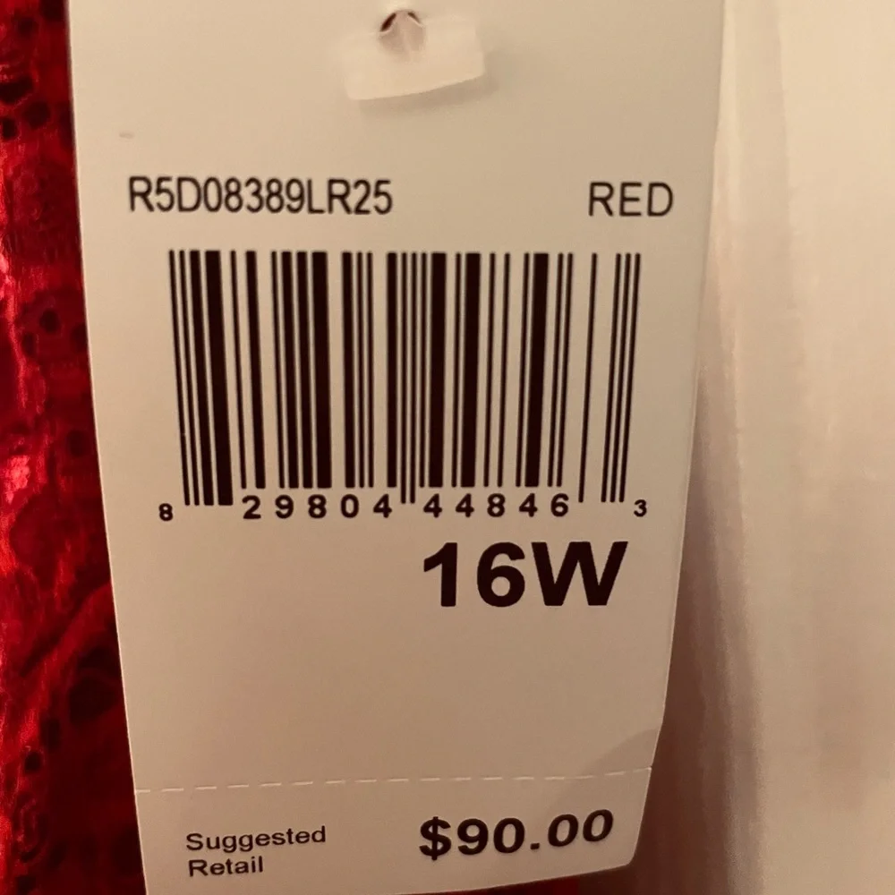 NWT - Rabbit Rabbit Rabbit Red Lace Dress - size 16W - Picture 4 of 5